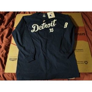 NWT Navy Blue Detroit Tigers Long Sleeve Tee Youth XL